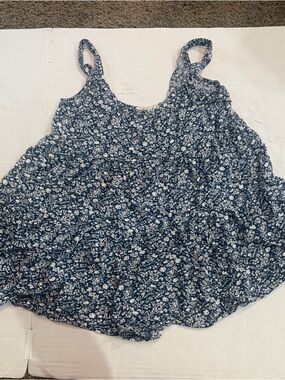Millibon Navy Blue Floral Spaghetti Strap Camisole